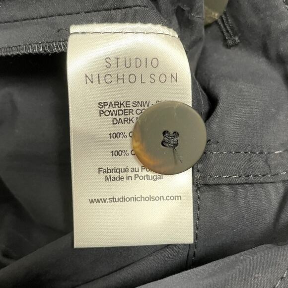 Studio Nicholson Sparke Pants Womens 0 / US 4 Blue Wide Leg Ankle Pleated - Picture 6 of 11